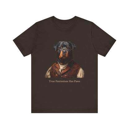 Rottweiler dressed as Benjamin Franklin, Patriotic Dog Tee, Funny Pet Lover Shirt, Animal Lover Gift, Rottweiler Graphic Tee, Independence Day Apparel