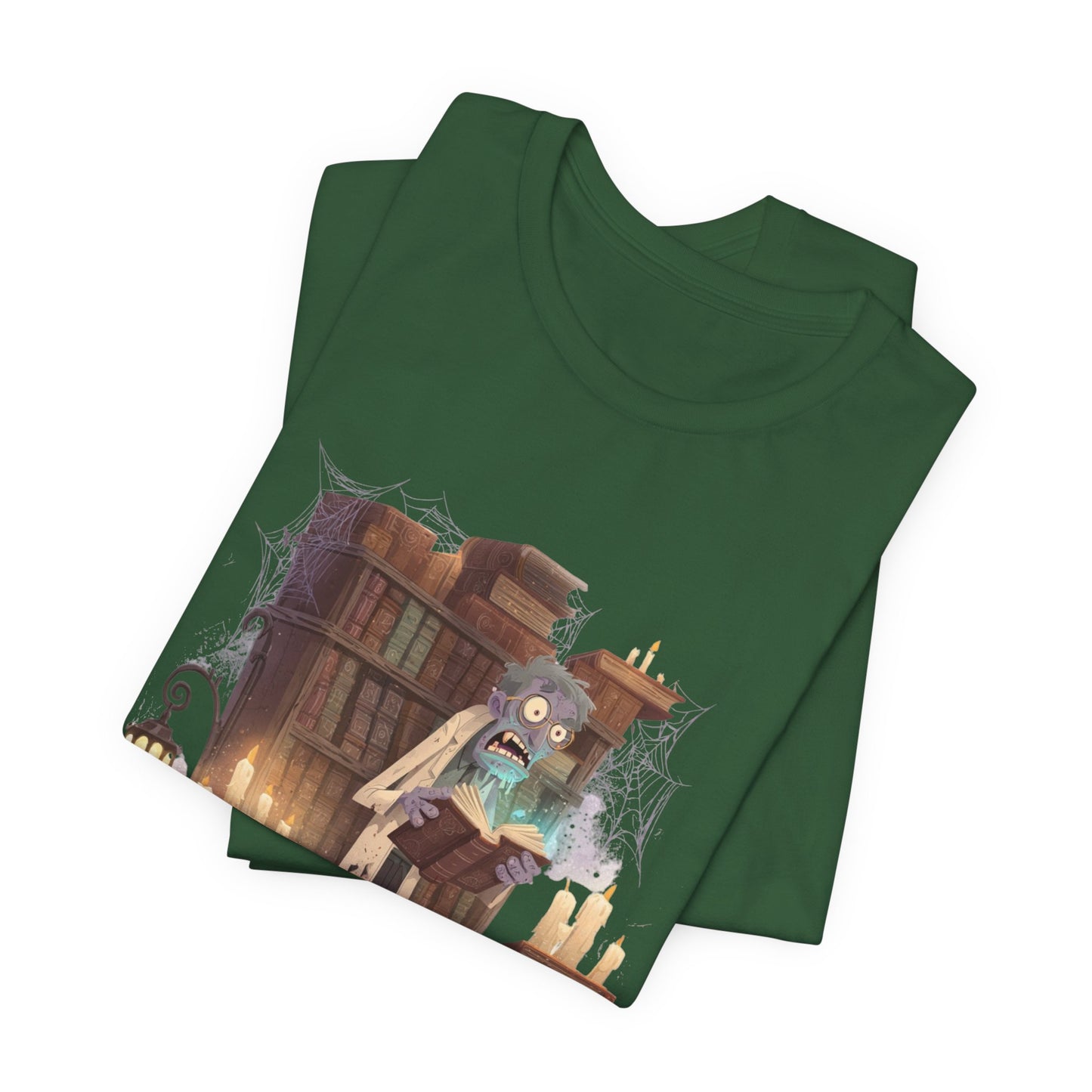 Halloween Librarian Scientist T-Shirt Cursed Book Catalog Tshirt Spooky Library Costume for Readers Teachers Bookworms
