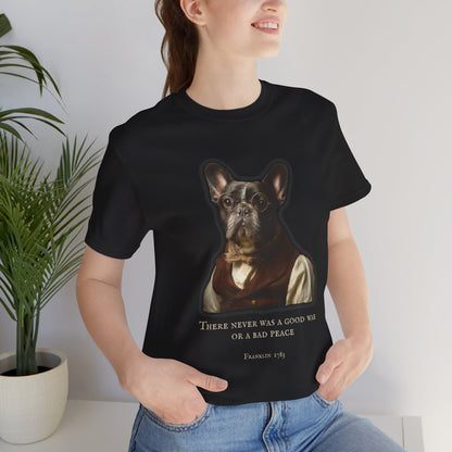 French Bulldog Patriotic Tee, Independance Day Dog Design T-Shirt, Unisex Graphic Tee, Vintage Dog Illustration