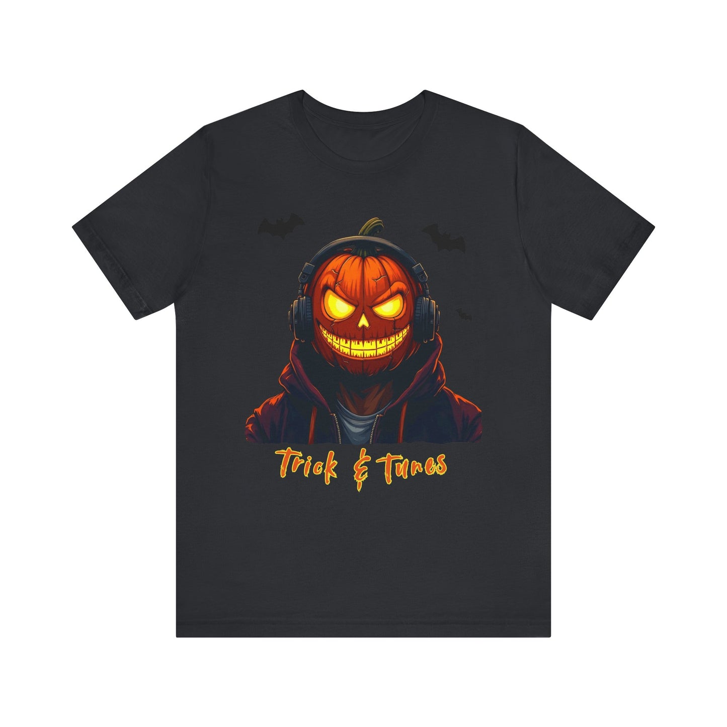 Halloween Spooky Graphic T-Shirt Halloween Style Pumpkin Head T-Shirt Halloween Pumpkin headphones Gift for Her Gift for Him