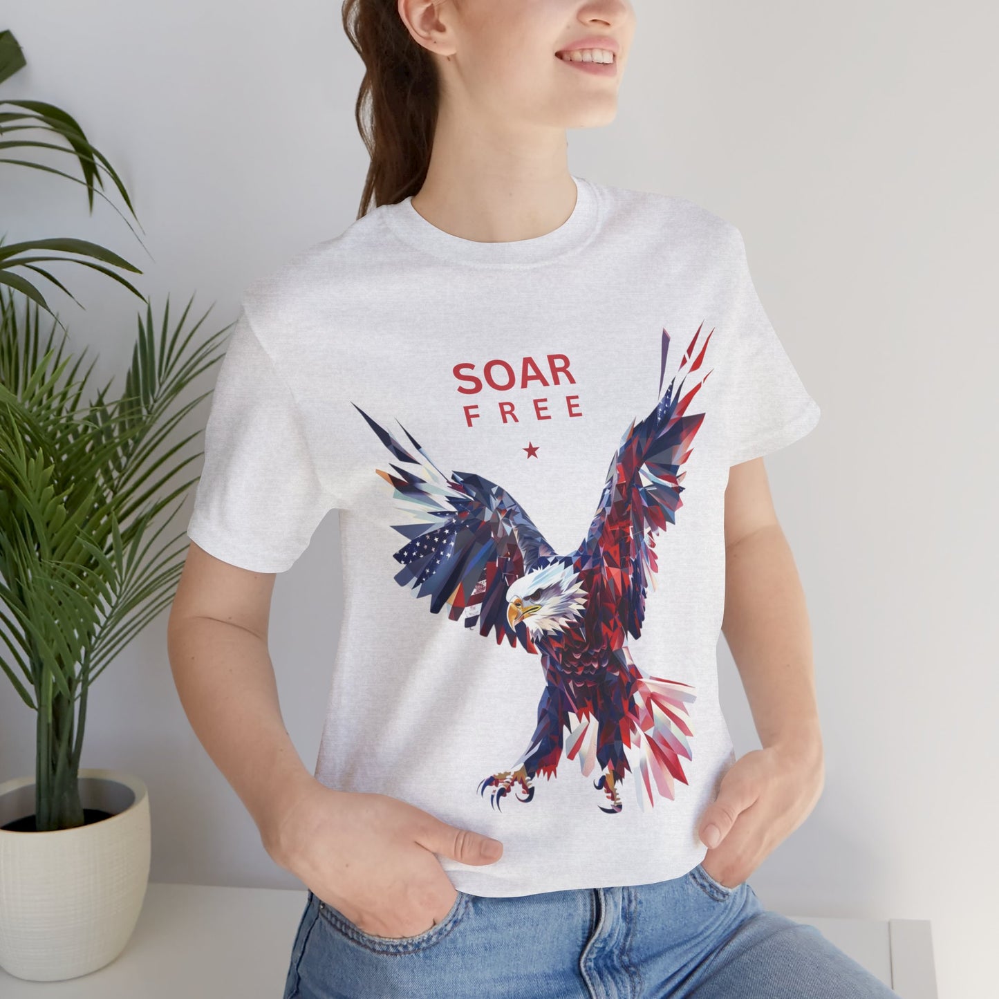 Soar Free Eagle Graphic Tee perfect for Independence day celebrations for the true patriot and wildlife lover.
