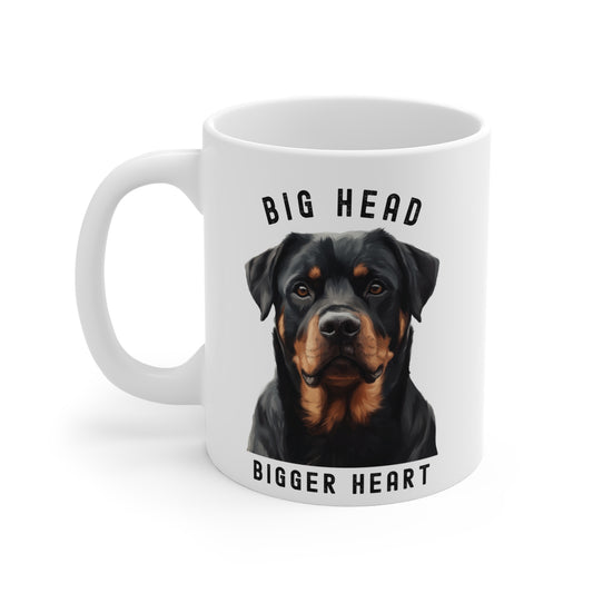 "Big Head Bigger Heart" - Rottweiler Mug