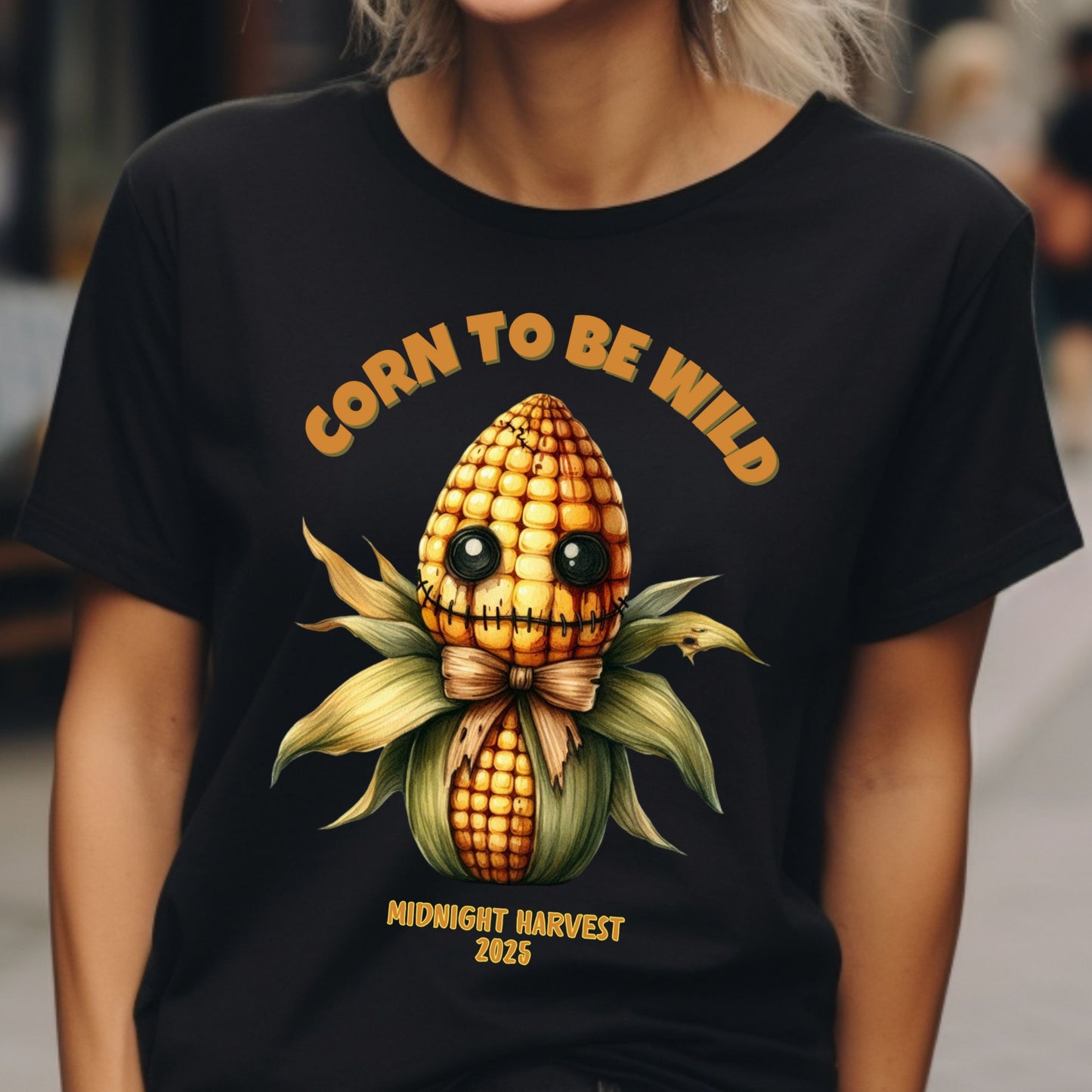 Creepy Corn Halloween Shirt Corn to Be Wild Funny Fall Tee Midnight Harvest 2025 Cute Scary Corn Costume T-Shirt Gift for her