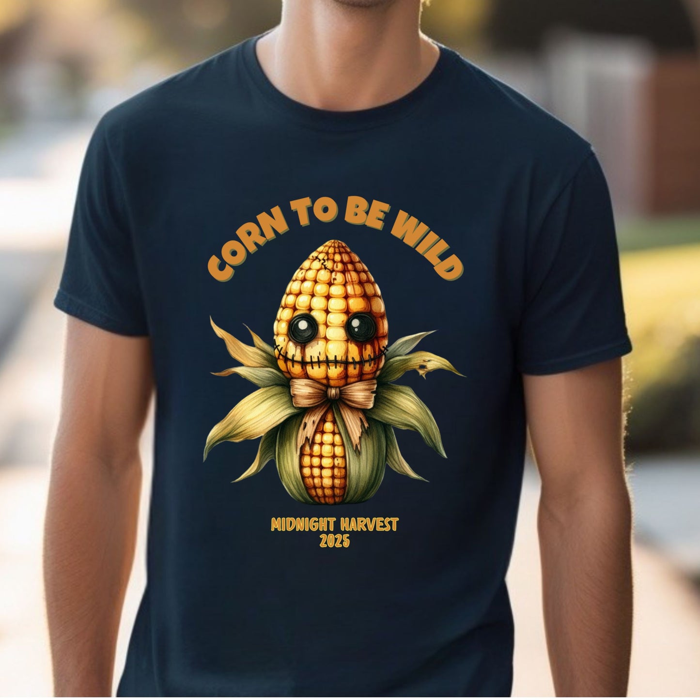Creepy Corn Halloween Shirt Corn to Be Wild Funny Fall Tee Midnight Harvest 2025 Cute Scary Corn Costume T-Shirt Gift for her