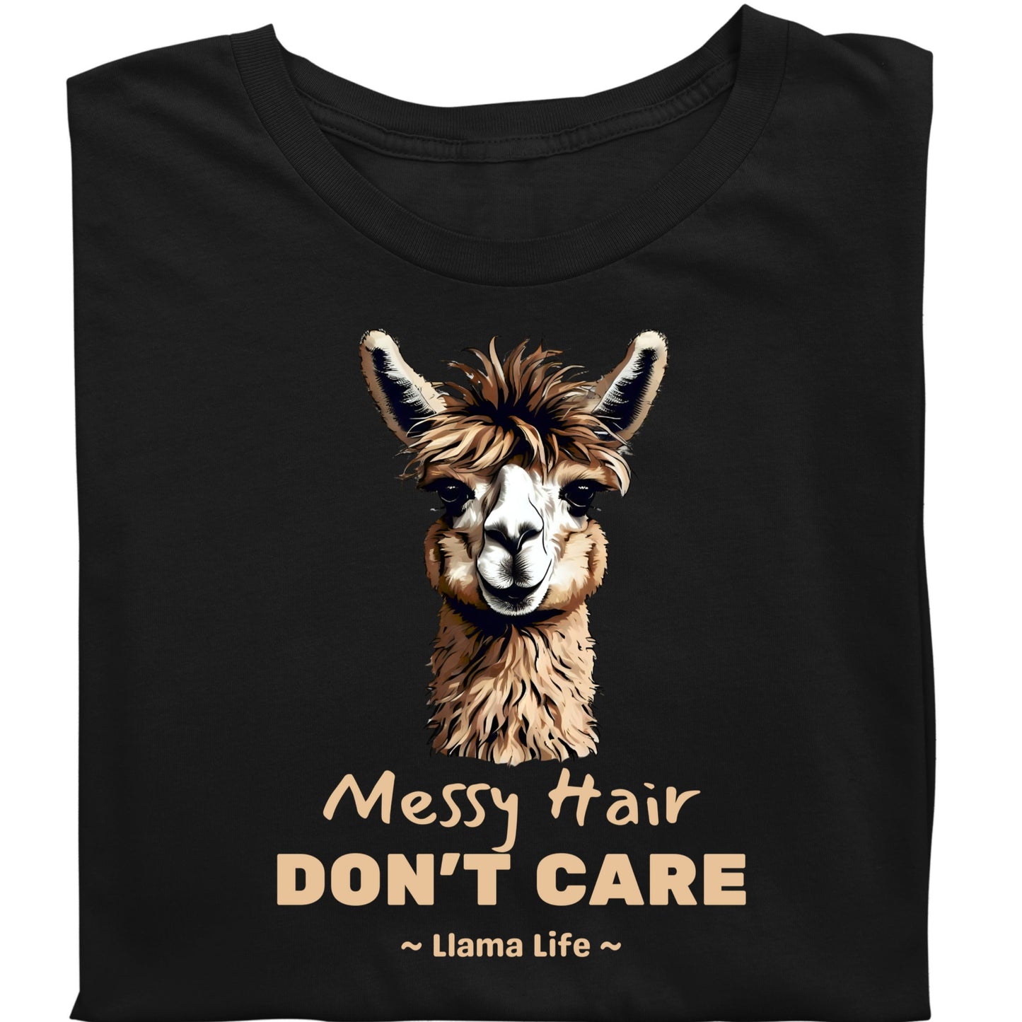 Funny Llama T-shirt, Llama Lover Humorous Gift Llama Lovers, Messy Hair Llama Gift for him Gift for her
