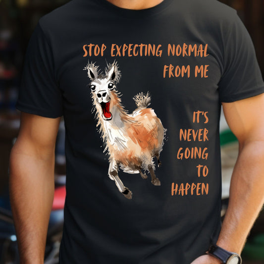Funny Llama Tee, Funny Graphic Crazy LLama Tshirt, Llama lover T-shirt, Not Normal Gift for Llama Lover