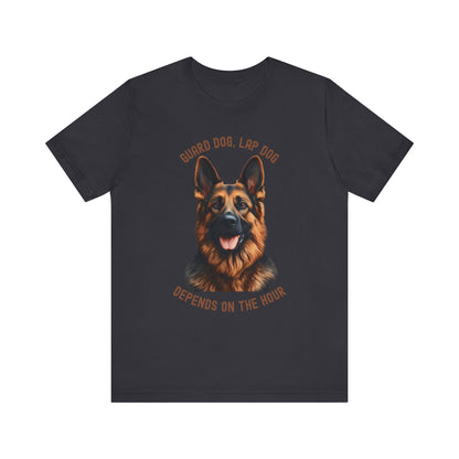 German Shepherd dog  - guard dog lap dog design on grey