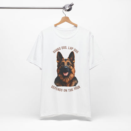German Shepherd dog  - guard dog lap dog design on hanger white