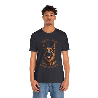 German Shepherd dog  - guard dog lap dog design on model 1 on grey
