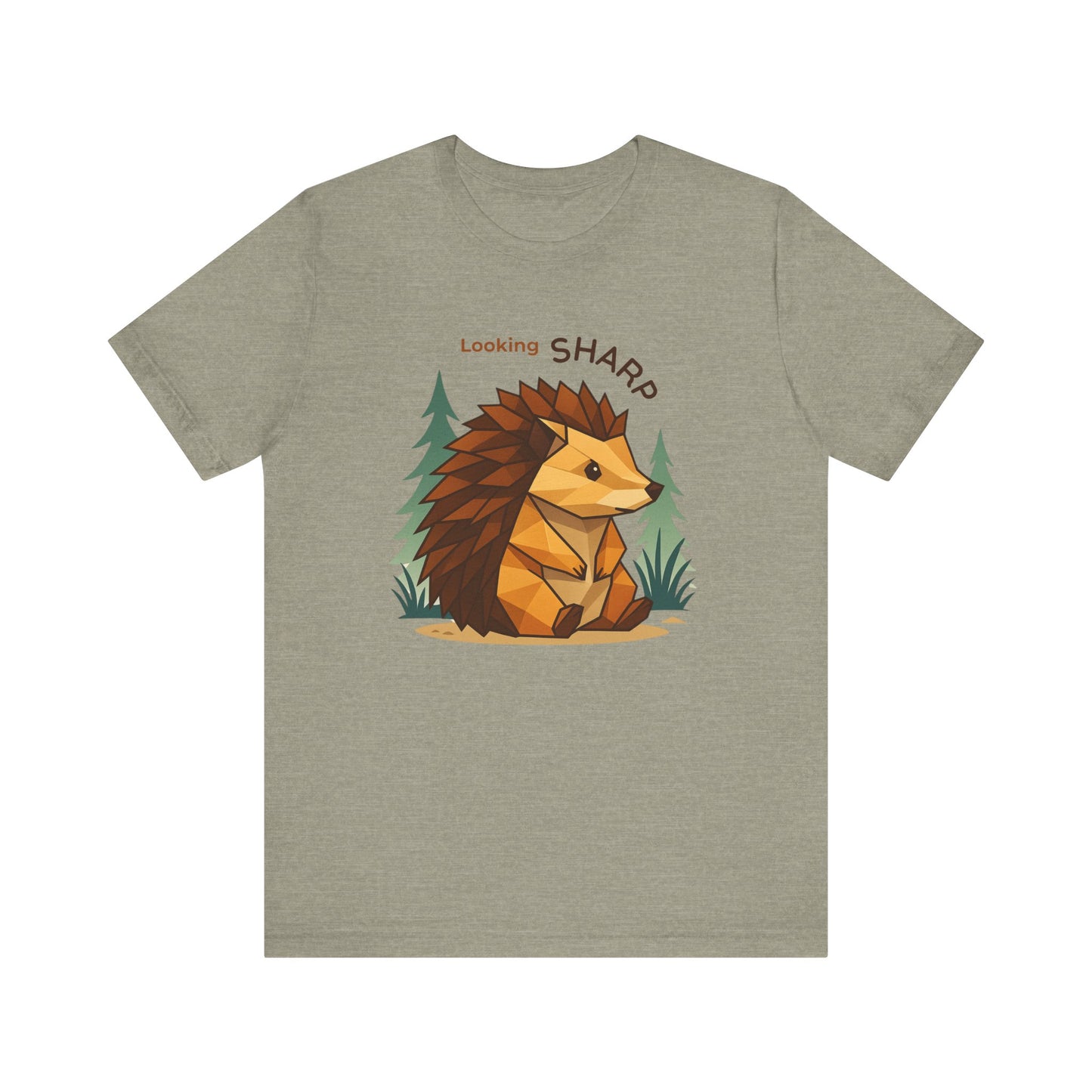 Heather Stone - Looking Sharp Hedgehog T-shirt - Geometric Origami Design