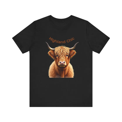 Highland Chic - Highland Cow Black T-shirt
