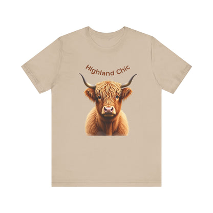 Highland Chic - Highland Cow tan T-shirt