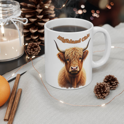 Highland Cow Mug Table display