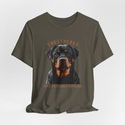Unbothered Rottweiler Graphic Army T-Shirt - Dog Designs